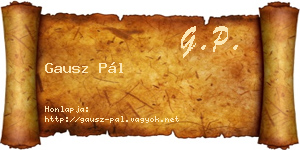 Gausz Pál névjegykártya